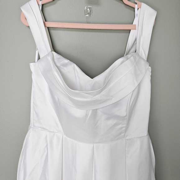 Lulus Extraordinary Vow White Off-the-Shoulder Maxi Dress with Pockets, Small - Picture 8 of 14